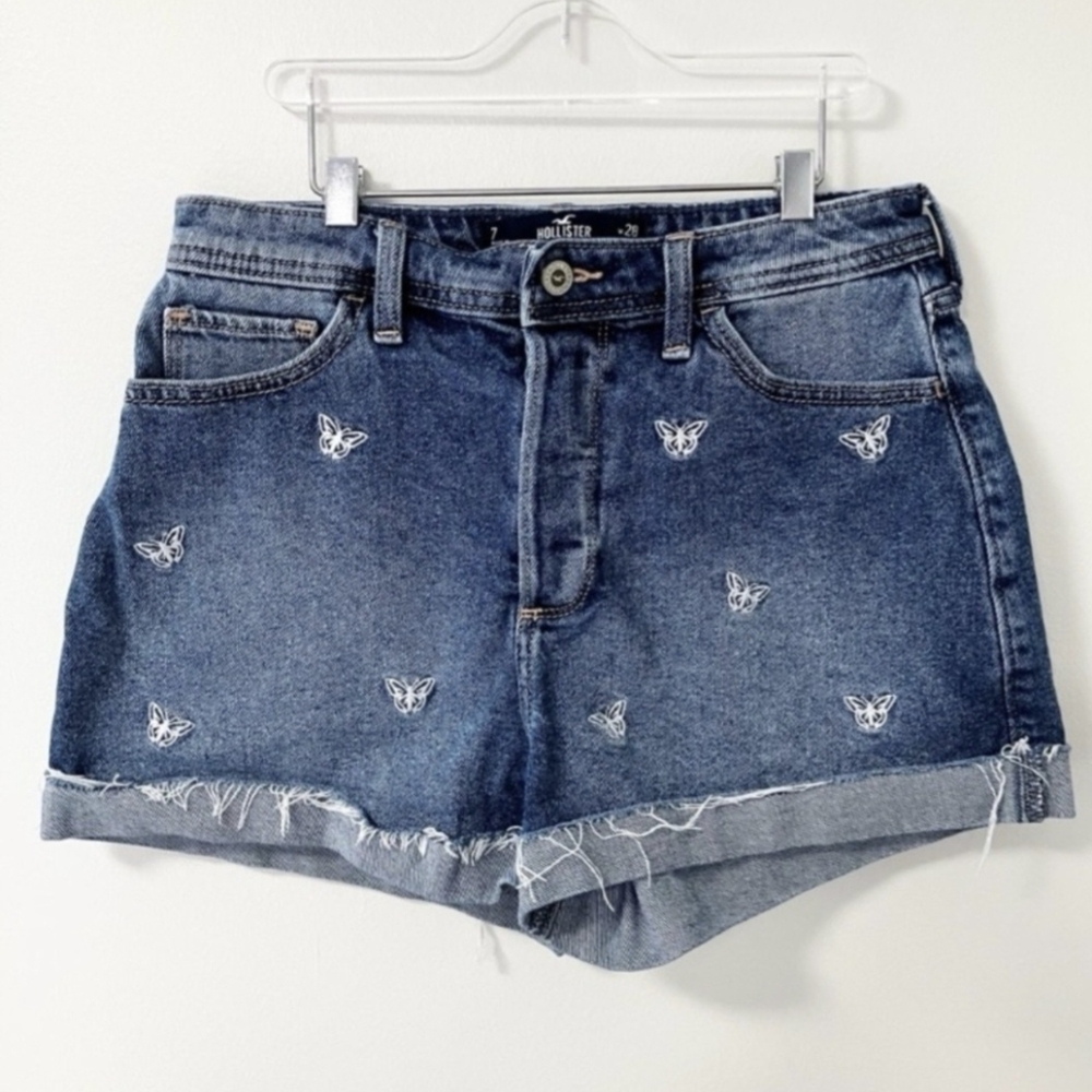 Hollister Blue High Waist Women Shorts